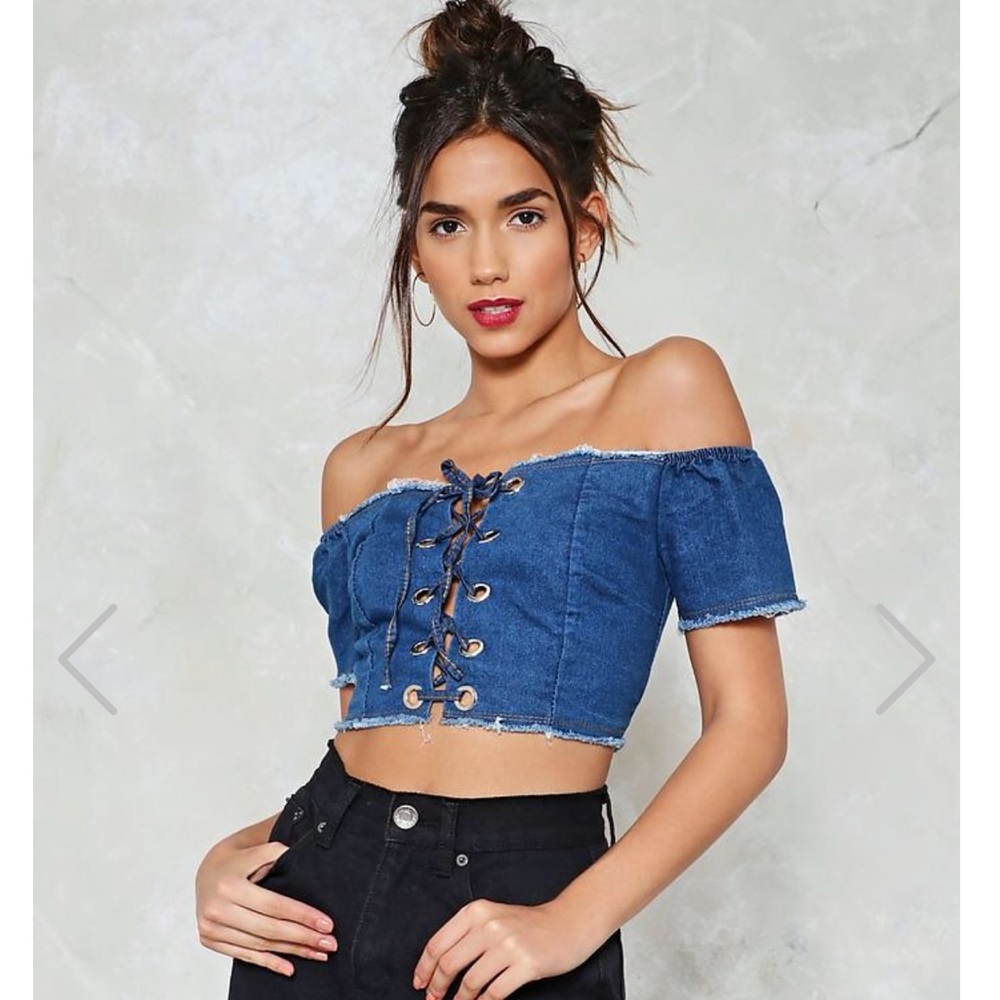Nasty Gal Tie Up Crop